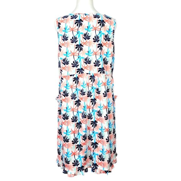 Rene Rofe Womens L Fun Tropical Palm Tree Lounge Dress/Sleepwear/Swim Cover-up - Picture 4 of 15